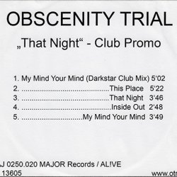 Obscenity Trial - That Night (Club Promo) (2008) [EP]
